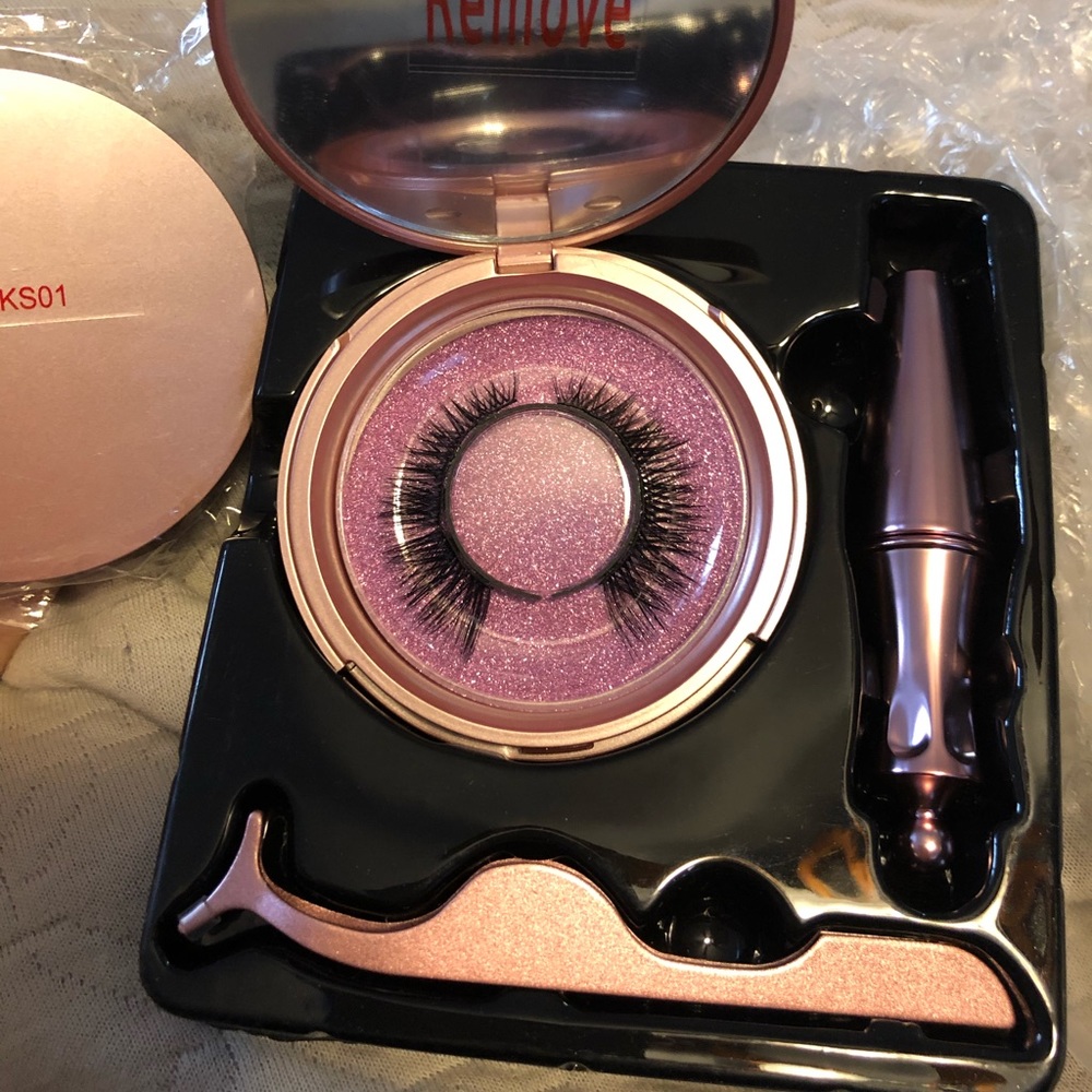 2 sets magnetic lashes with liner and tool